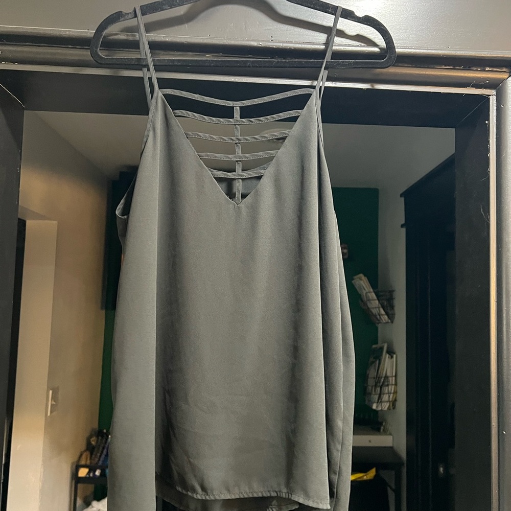 Torrid Charcoal Strappy Blouse